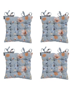 Madison zitkussen toscane florina blue ca. 46x46 cm set van 4