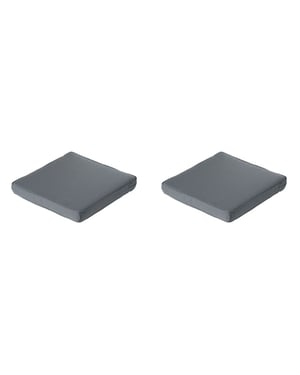 Madison lounge profi-line zitkussen rib grey ca. 60x60 cm set van 2