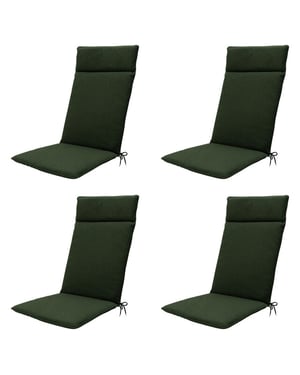 Madison tuinstoelkussen hoge rug green canvas eco+ ca. 120x50 cm set van