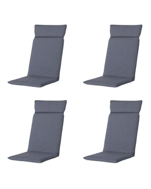 Madison tuinstoelkussen hoge rug manchester denim grey ca. 120x50 cm set
