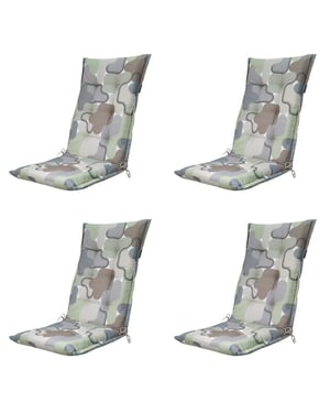 Madison tuinstoelkussen hoge rug grafi sage ca. 123x50 cm set van 4
