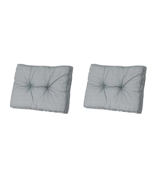 Madison florance rugkussen basic grey ca. 43x73 cm set van 2
