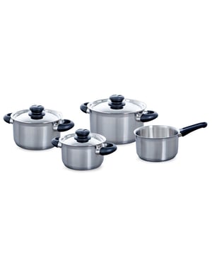 BK Cookware Bk karaat+ kookpannenset 4 delig rvs