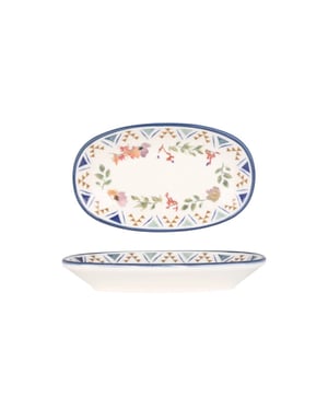 Bonna Serveerschaal spring porselein 15x8.5 cm set van 2