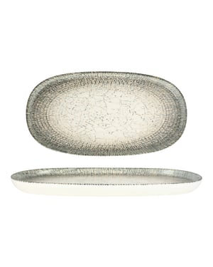 Rinart Serveerschaal olmeca porselein 35x18 cm set van 2