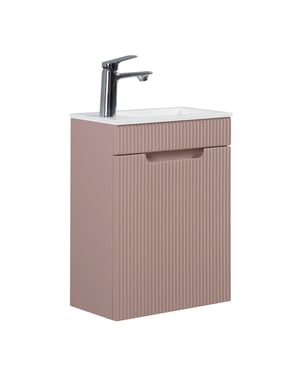 Badplaats Toiletmeubel thermis 40 x 22 cm mat fonteinmeubel met witte