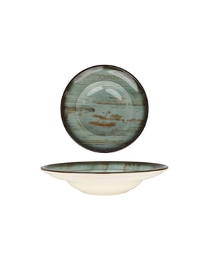Bonna Pastabord madera porselein 24 cm (400cc) set van 2