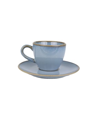 Bonna Espresso kopjes & schotel sky hygge porselein set van 6