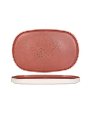 Rinart Serveerschaal rosa porselein 34 cm set van 2
