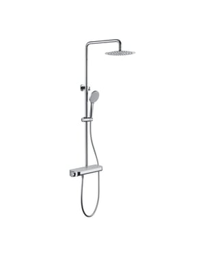 Luzzo ® varese regendouche thermostaat met planchet -chroom/