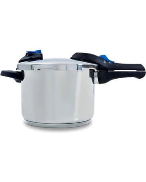 BK Cookware Bk snelkookpan met matte rvs afwerking 22cm 6l