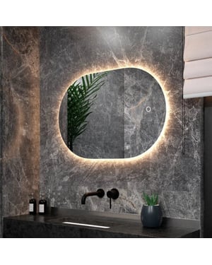 Mirlux Badkamerspiegel 90x60cm ovaal frameloos