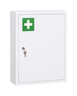 4goodz Medicijnkastje ehbo-kastje met slot rvs 15x40x53 cm -