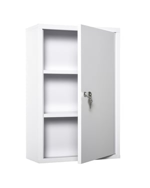 4goodz Medicijnkastje ehbo-kastje met slot rvs 18x40x60 cm -