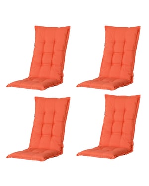 Madison tuinkussens hoge rug panama flame orange 123x50 - 4 stuks
