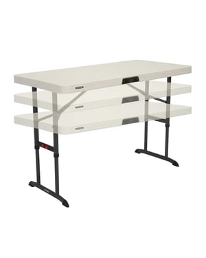 Lifetime Kunststof campingtafel in hoogte verstelbaar 122x61x86 cm