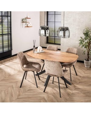 Hoyz eetkamertafel 150 arhus solid massief acacia naturel