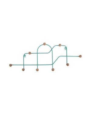 Present Time coat rack maze turquoise blue