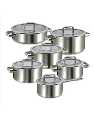 Habonne Royal triply pannenset 6-delig rvs