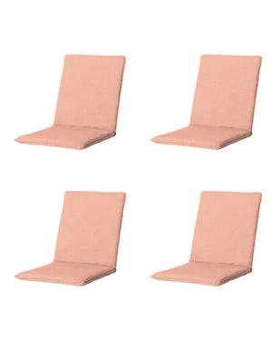 Madison stapelstoelkussen napels salmone ca. 97x49 cm set van 4