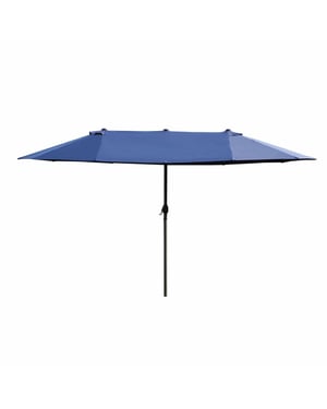 4goodz Outsunny duo-parasol 460x270 cm brede xl parasol donkerblauw