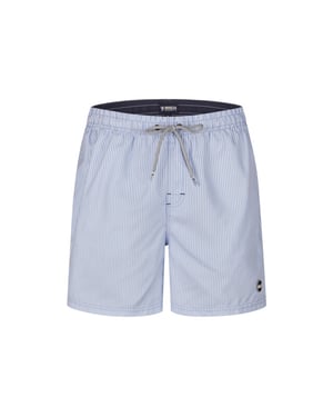 Happy Shorts Heren zwemshort lichtblauw/wit gestreept