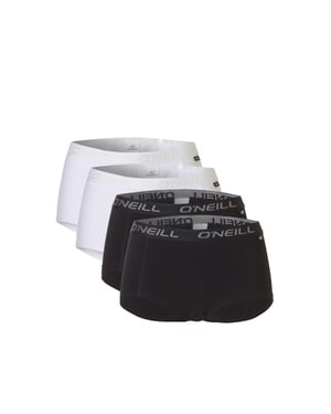 O'Neill Dames boxershorts 4-pack wit/zwart
