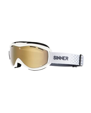 Sinner tico matte white- brn gld mr vent skibril wit-zwart