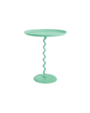 Leitmotiv bijzettafel zig zag large turquoise blue
