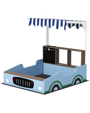 4goodz Zandbak met zitbank, tafel en zonnedak 104x90x108 cm -