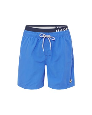 Happy Shorts Heren zwemshort dubbele waistband effen
