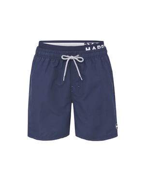 Happy Shorts Heren zwemshort dubbele waistband effen donker