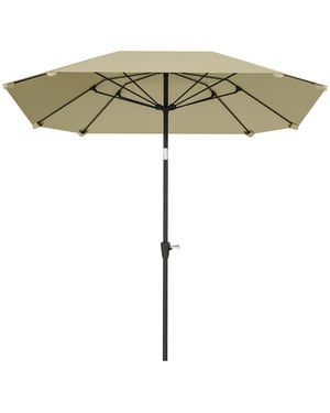 4goodz Outsunny parasol 233cm vierkant kantelbaar aluminium buis, glasvezel