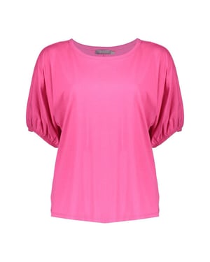 Geisha T-shirt elastic cuffs fuchsia