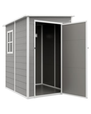 4goodz Aluminium aanbouw tuinschuur 122x149x192/177 cm /wit