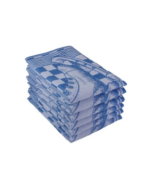 DoubleDry Luxe theedoeken set 6 stuks 50x70 cm 100% katoen hoge