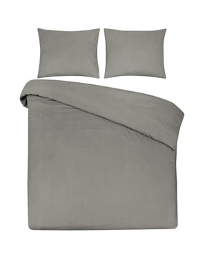 DoubleDry Dekbedovertrek 100% natuurlijk katoen eenpersoons 140x200/220 cm + 1
