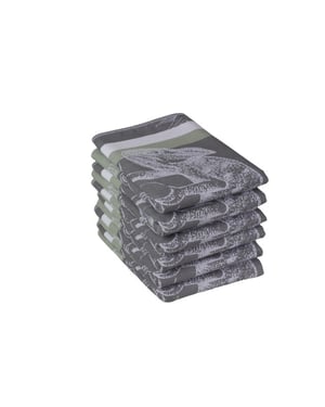DoubleDry Luxe theedoeken set 6 stuks 50x70 cm 100% katoen hoge