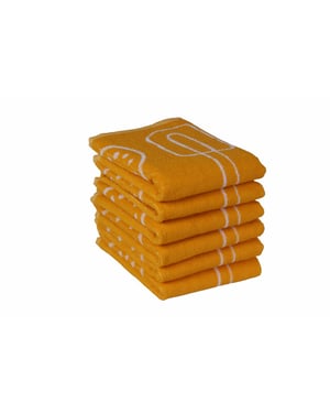 DoubleDry Luxe keukenhanddoeken set 6 stuks 50x50 cm 100% katoen hoge