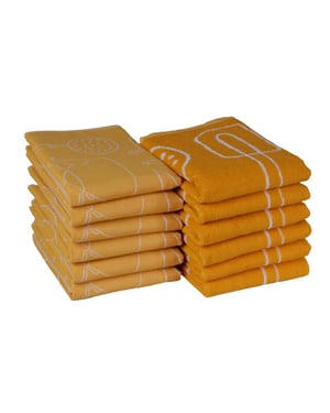 DoubleDry Theedoeken en keukendoeken set 12 stuks 100% katoen hoge