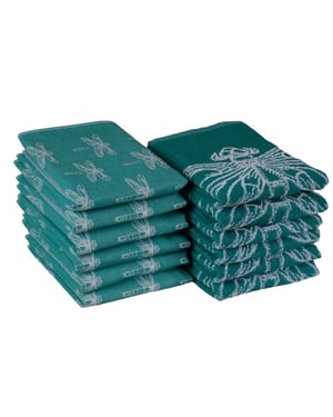 DoubleDry Theedoeken en keukendoeken set 12 stuks 100% katoen hoge