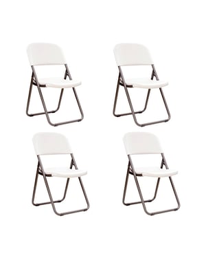 Lifetime ® 4 stuks stevige klapstoelen van kunststof max 125 kg -