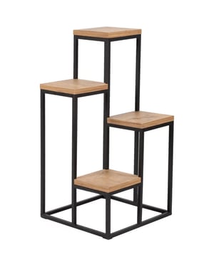 WDMT Metalen plantentafel met houten etagère