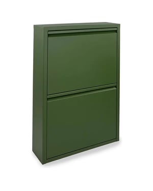 WDMT Schoenenkast 2 deurs olijf groen