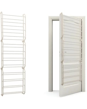 WDMT Schoenenrek voor aan de deur 52 x 180 x 17 cm wit