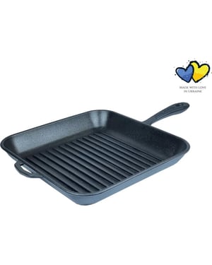 Maysternya Grillpan gietijzer 28 x 28 x 4 cm zwart