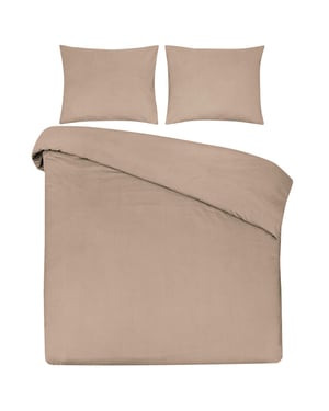DoubleDry Dekbedovertrek 100% natuurlijk katoen eenpersoons 140x200/220 cm + 1