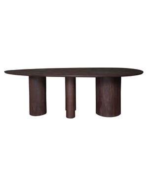 Home67 Eettafel amir 240 x 120 cm espresso mangohout