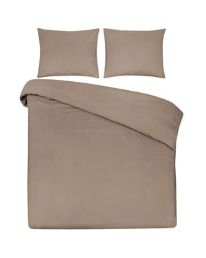 DoubleDry Dekbedovertrek 100% natuurlijk katoen eenpersoons 140x200/220 cm + 1