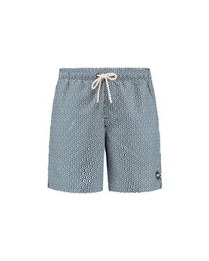 Shiwi Heren zwemshort mike 7" doolhof print groen/wit